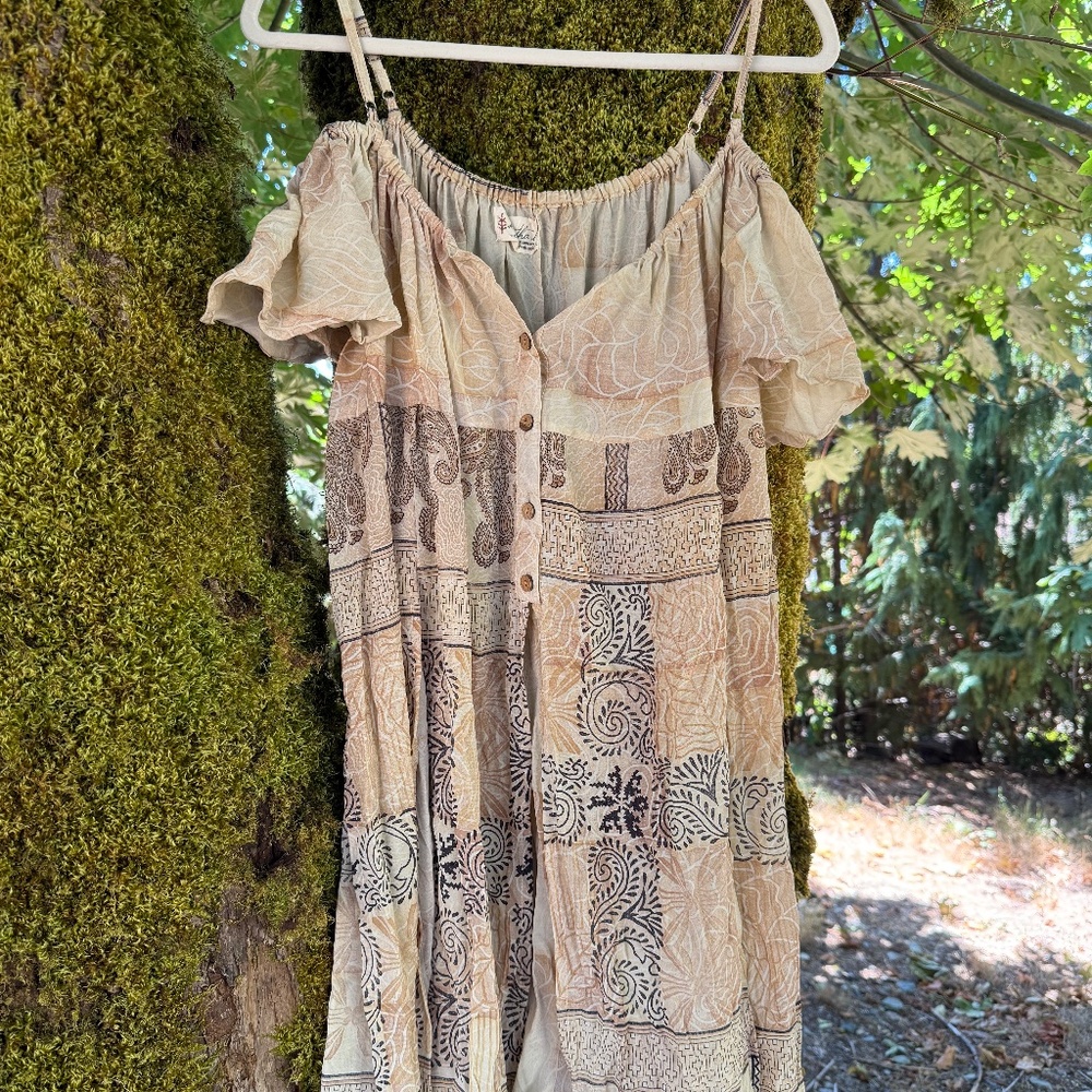 Kantha Bae Silk Twirl Away Tank Dress